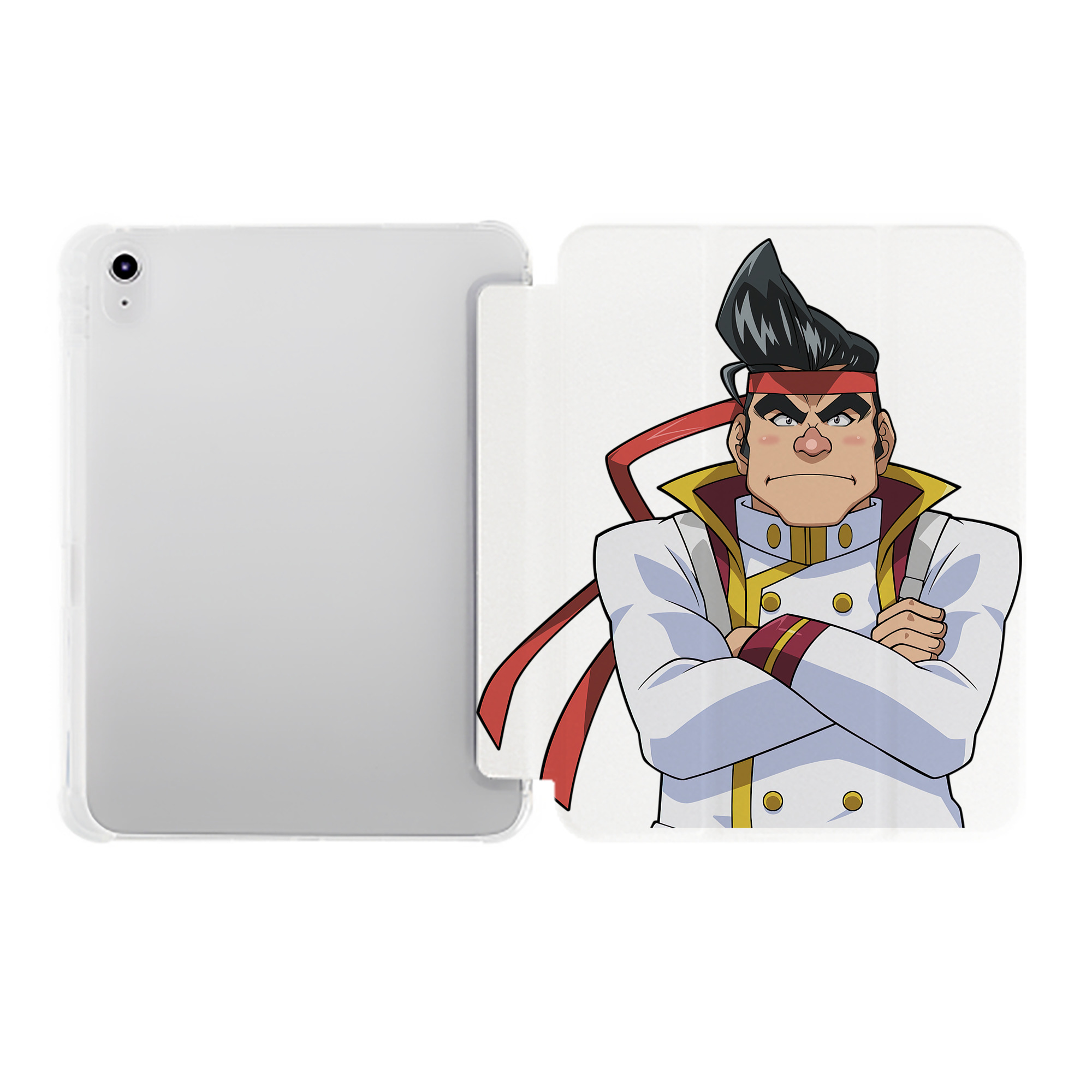 （画像用） 遊☆戯☆王 Yu-Gi-Oh! IPad ケース ペン収納付き 三つ折りスタンド PUレザー×シリコン 対応機種9.5/10.5/10.9インチ